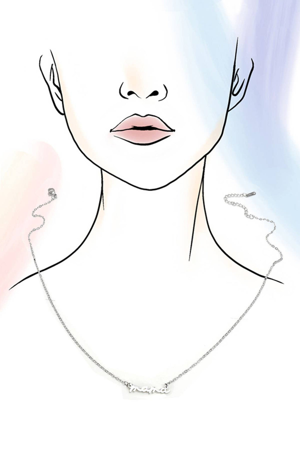 18K STAINLESS STEEL TARNISH FREE MAMA NECKLACE | 40NK9479