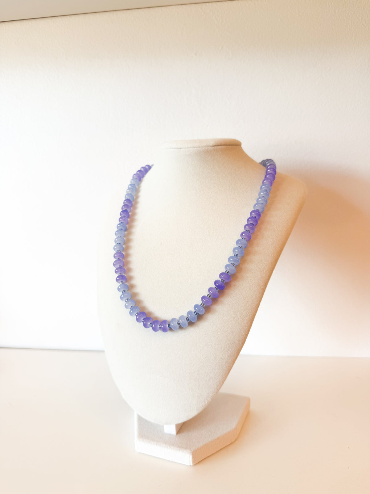 Handmade Glass Rondelle Beaded Necklace