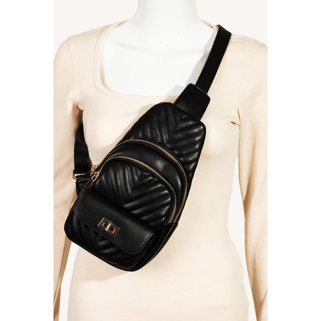 Leather Cushioned Sling Bag