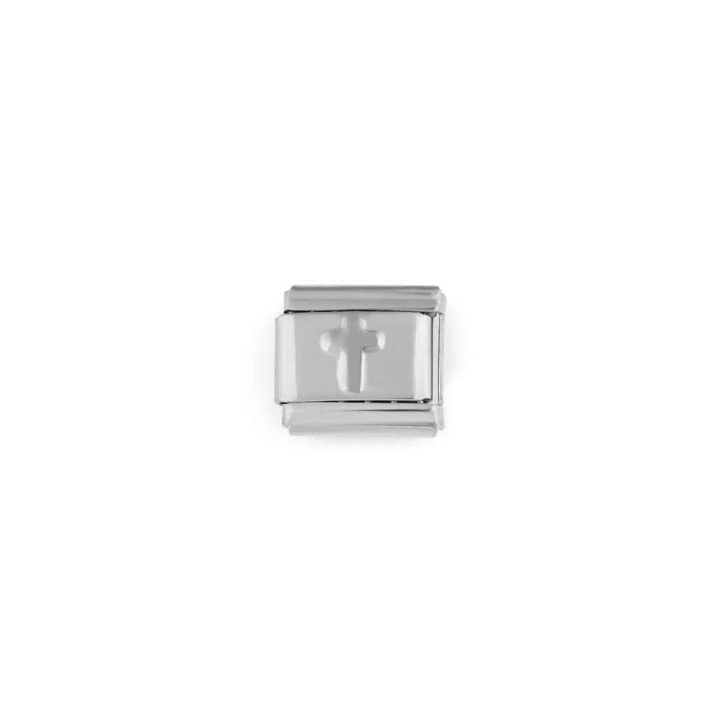 18K Gold PVD Stainless Steel Cross Italian Charm