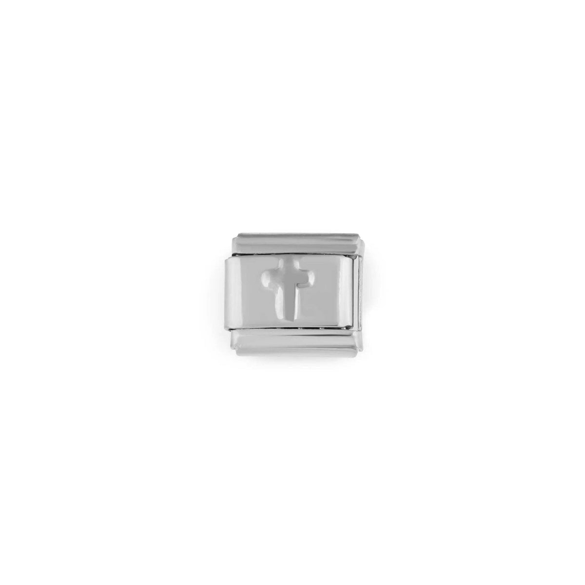 18K Gold PVD Stainless Steel Cross Italian Charm