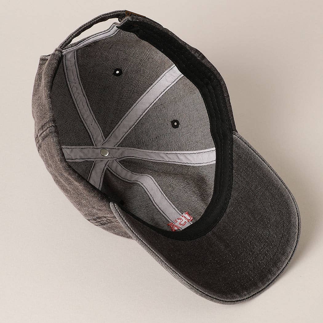 USA Embroidered Denim CottonUSA Embroidered Den Baseball Cap