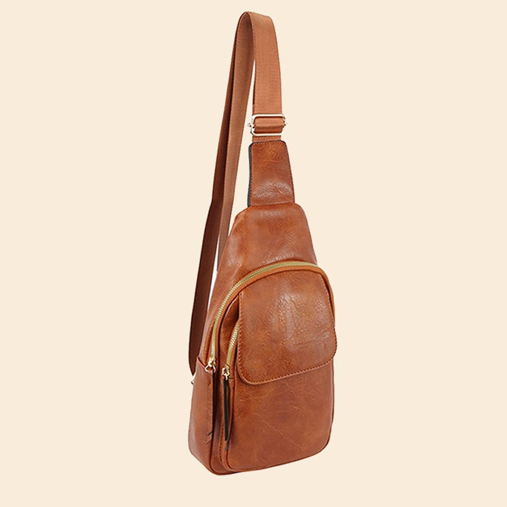 Leather Fashion Flap Sling Bag