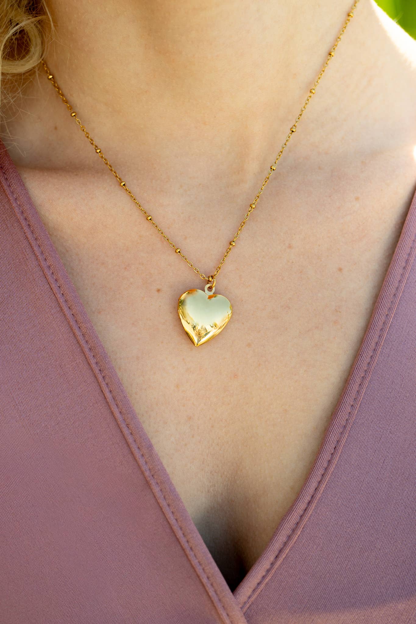 18K Gold PVD Stainless Steel Heart Locket / PDL0239
