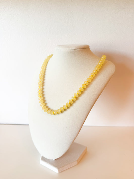 Handmade Glass Rondelle Beaded Necklace