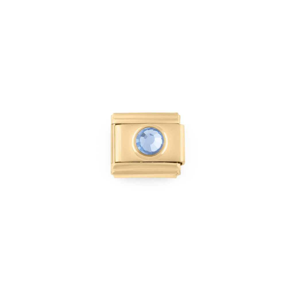 18K Gold PVD Stainless Steel Birthstone Italian Charm