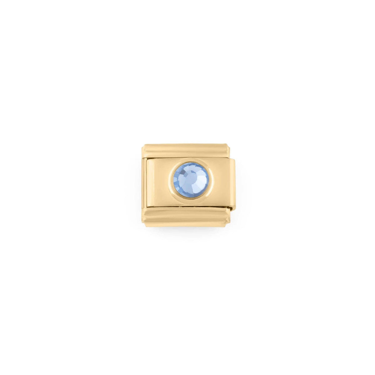 18K Gold PVD Stainless Steel Birthstone Italian Charm