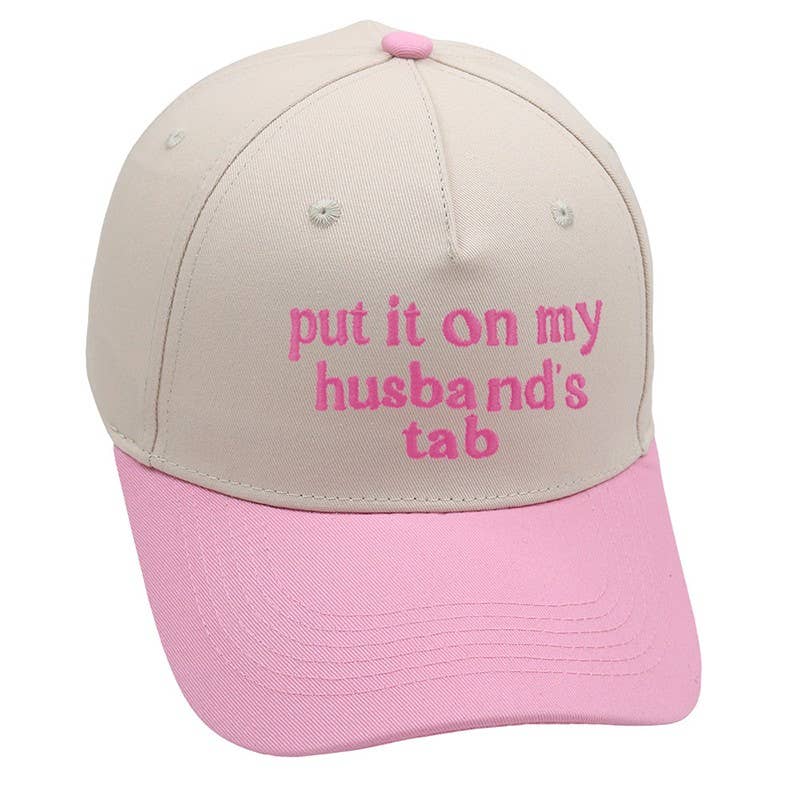 PUT IT ON MY HUSBANDS TAB BASEBALL HAT CAP