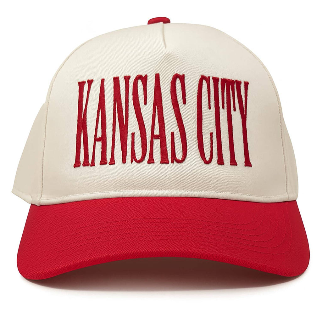 Retro Two Tone Cap - Kansas City - Red/Beige