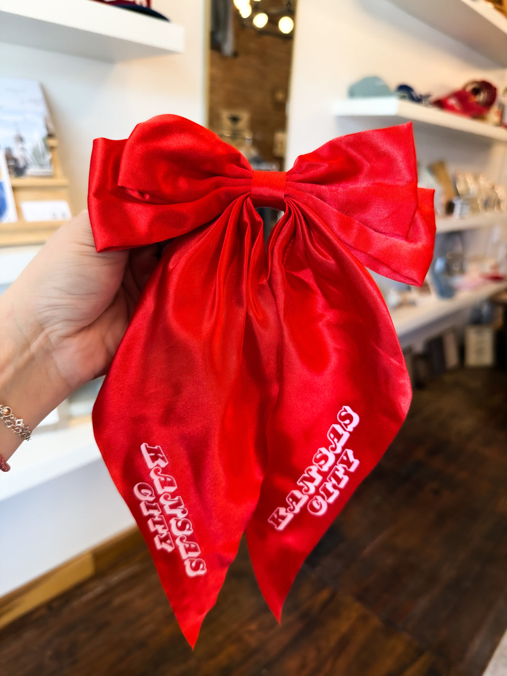 Kansas City Hair Bow Red