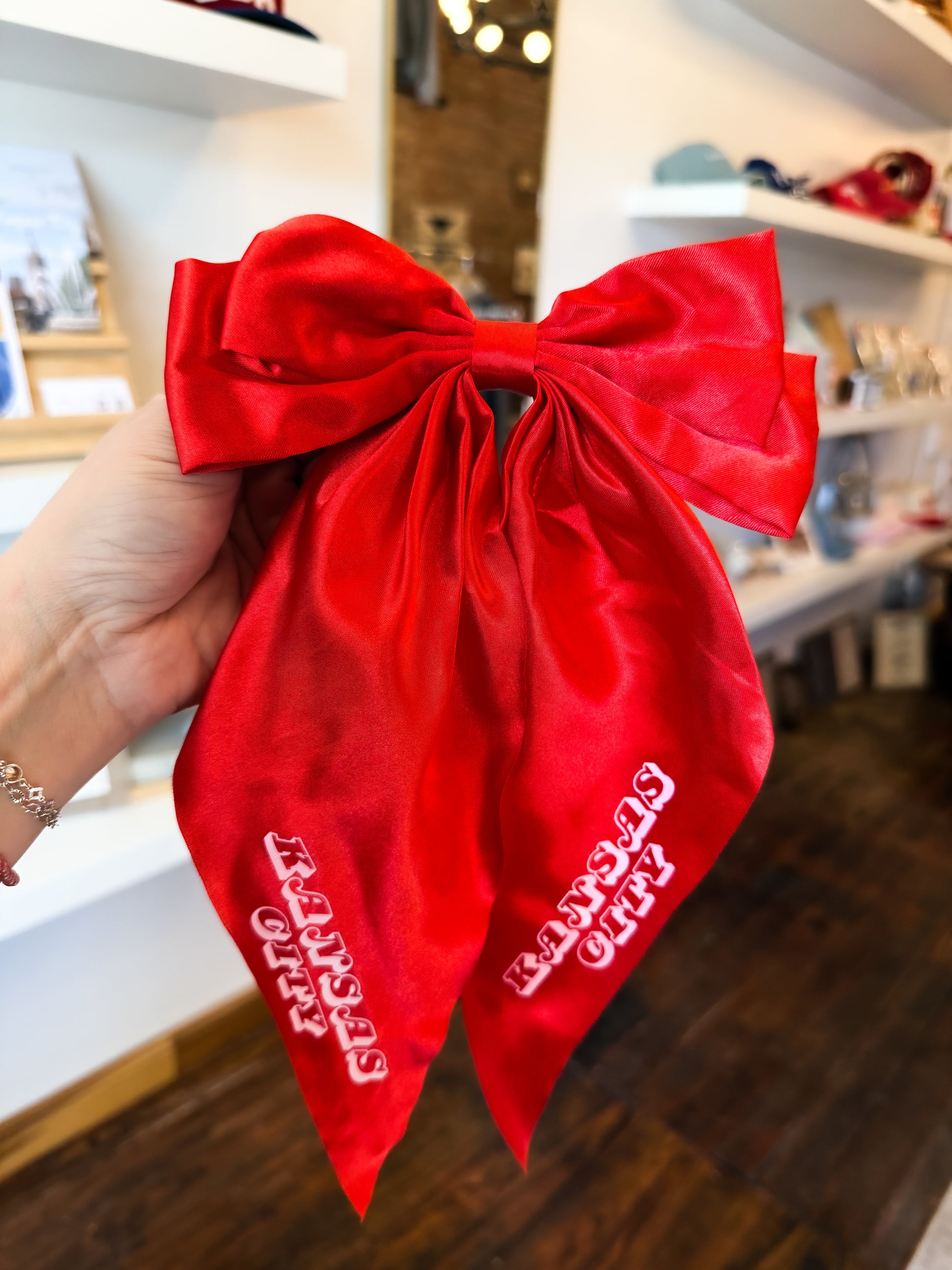 Kansas City Hair Bow Red
