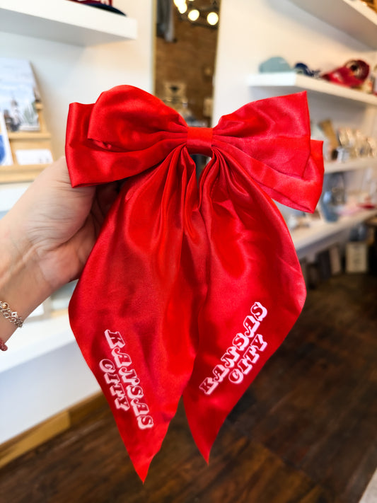 Kansas City Hair Bow Red