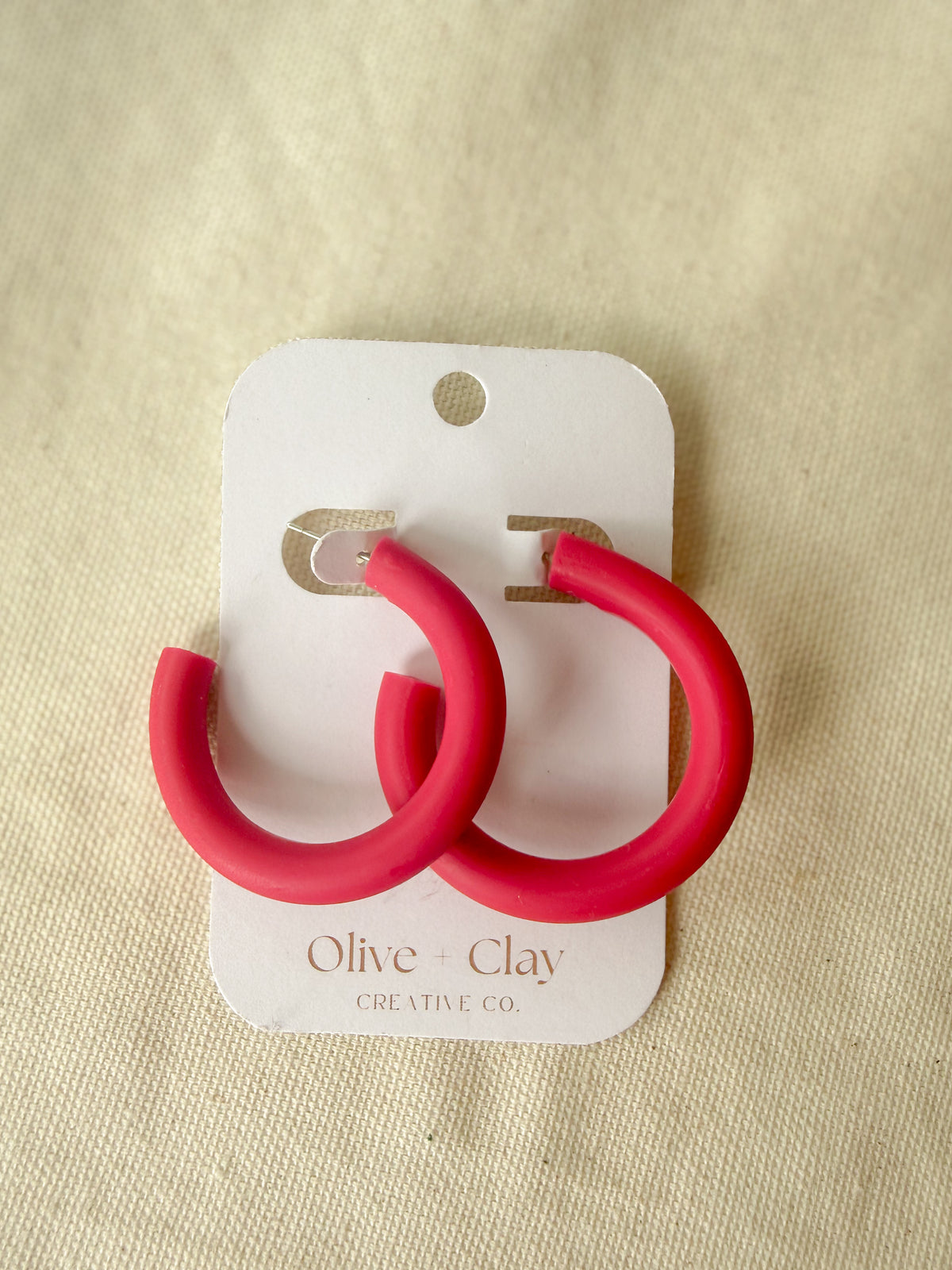 Polymer Clay Hoop Earrings