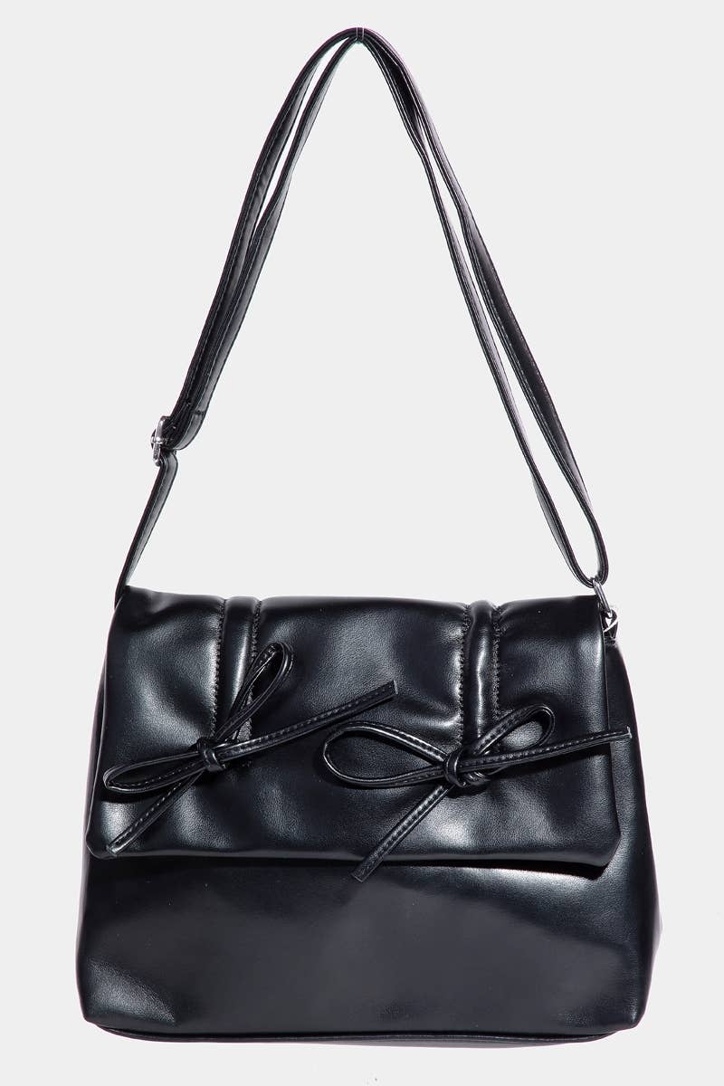 Leather Bow Knot Square Bag