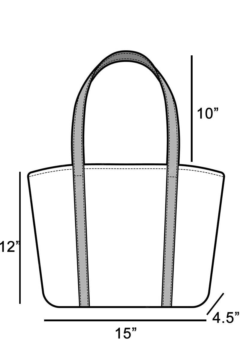 Faux Leather Tote Bag