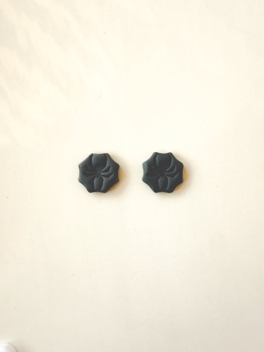 Polymer Clay Spider Stud Earrings