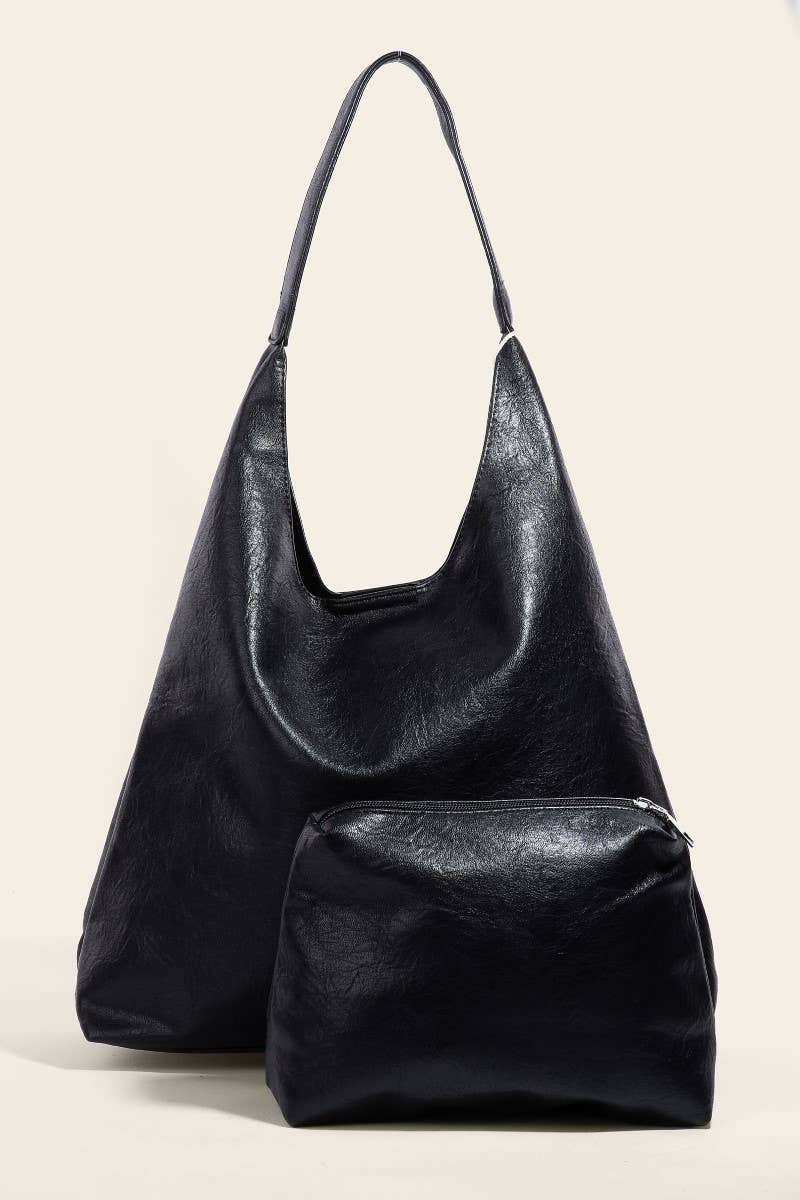 Faux Leather Tote Bag
