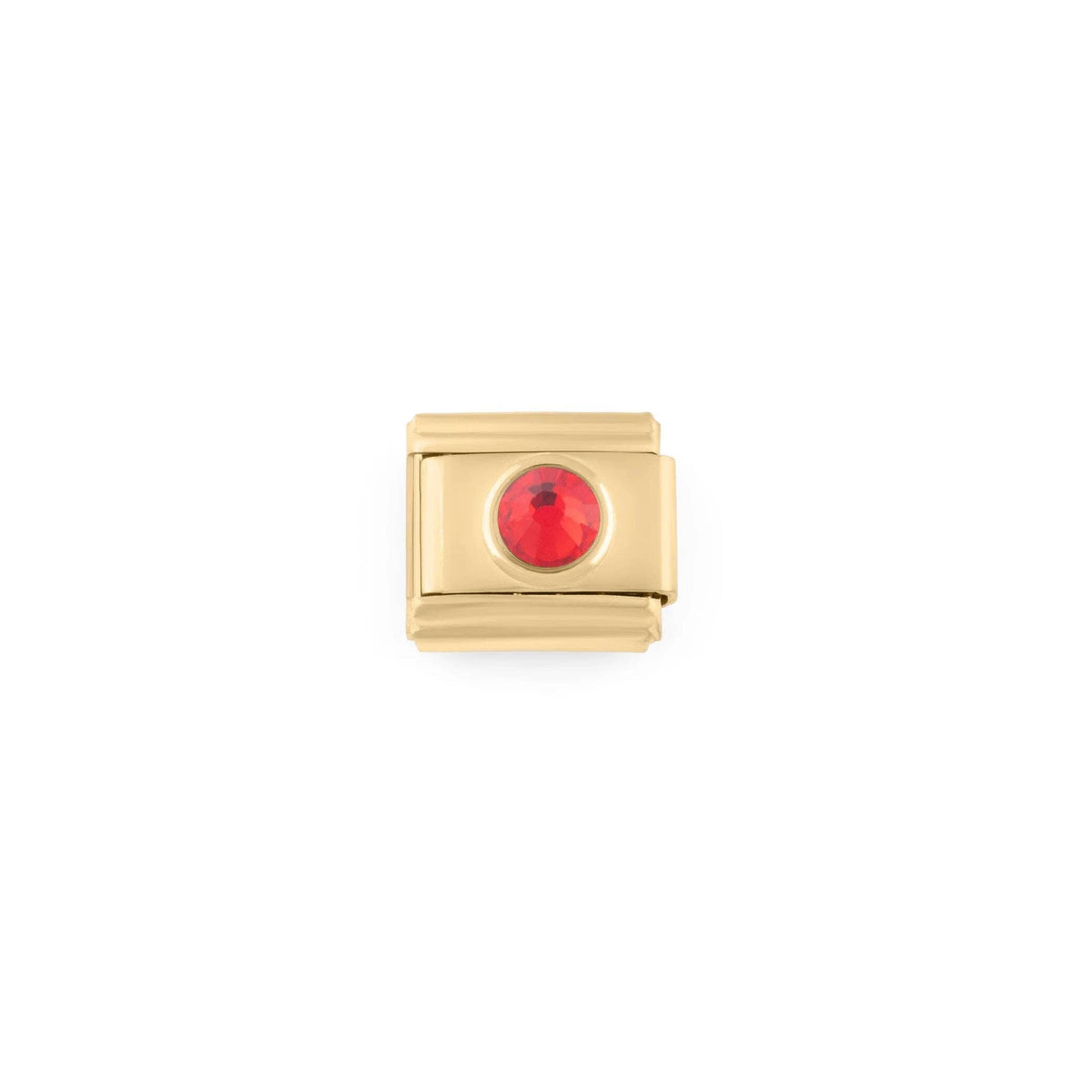 18K Gold PVD Stainless Steel Birthstone Italian Charm