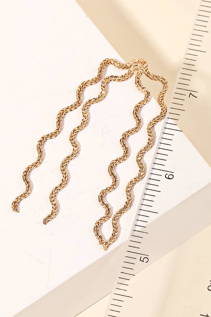 Wavy Chain Drop Earrings