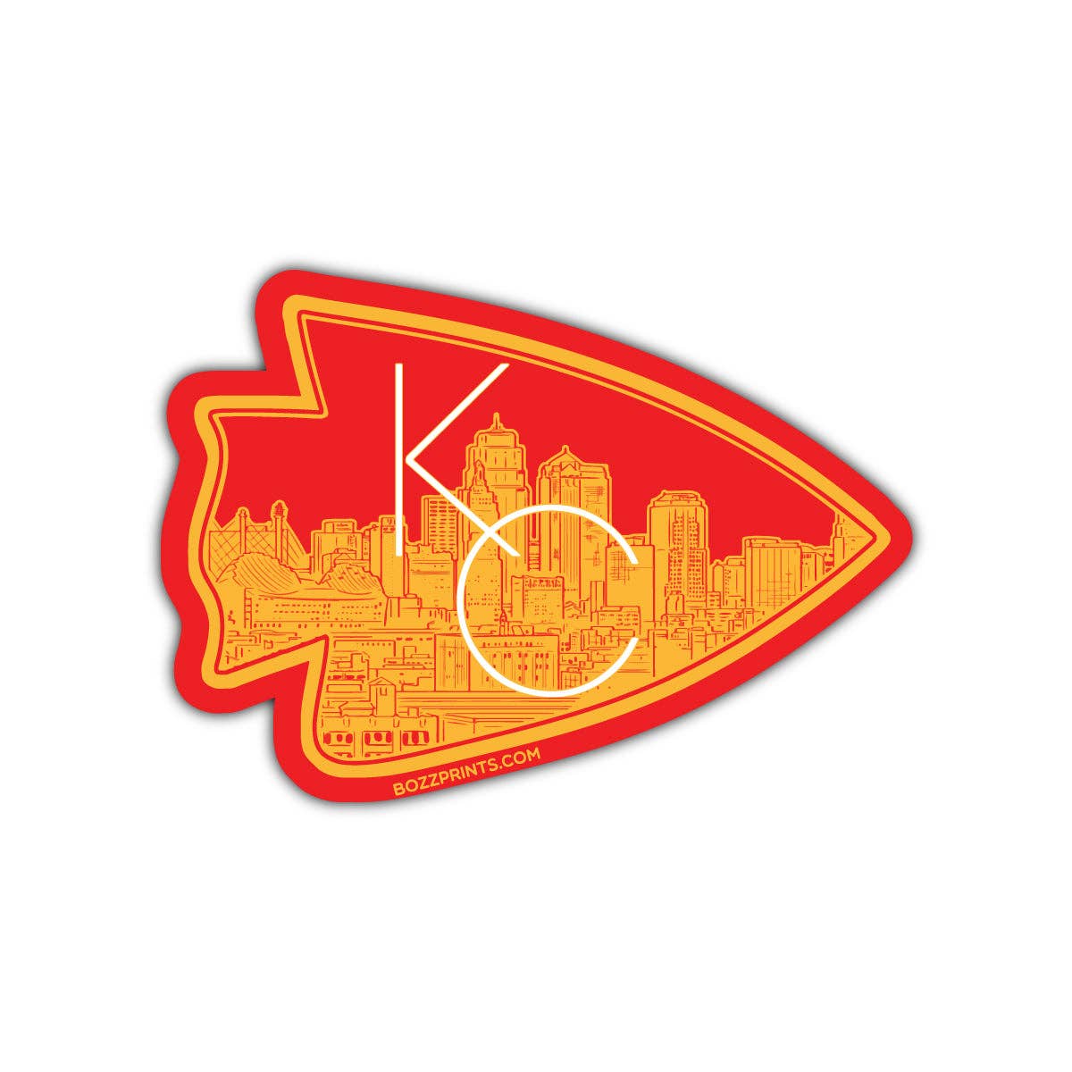Kansas City Arrowhead Sticker/Magnet