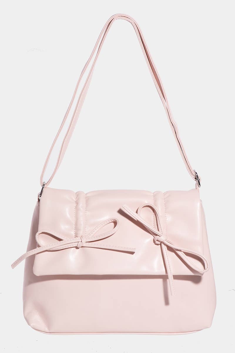 Leather Bow Knot Square Bag