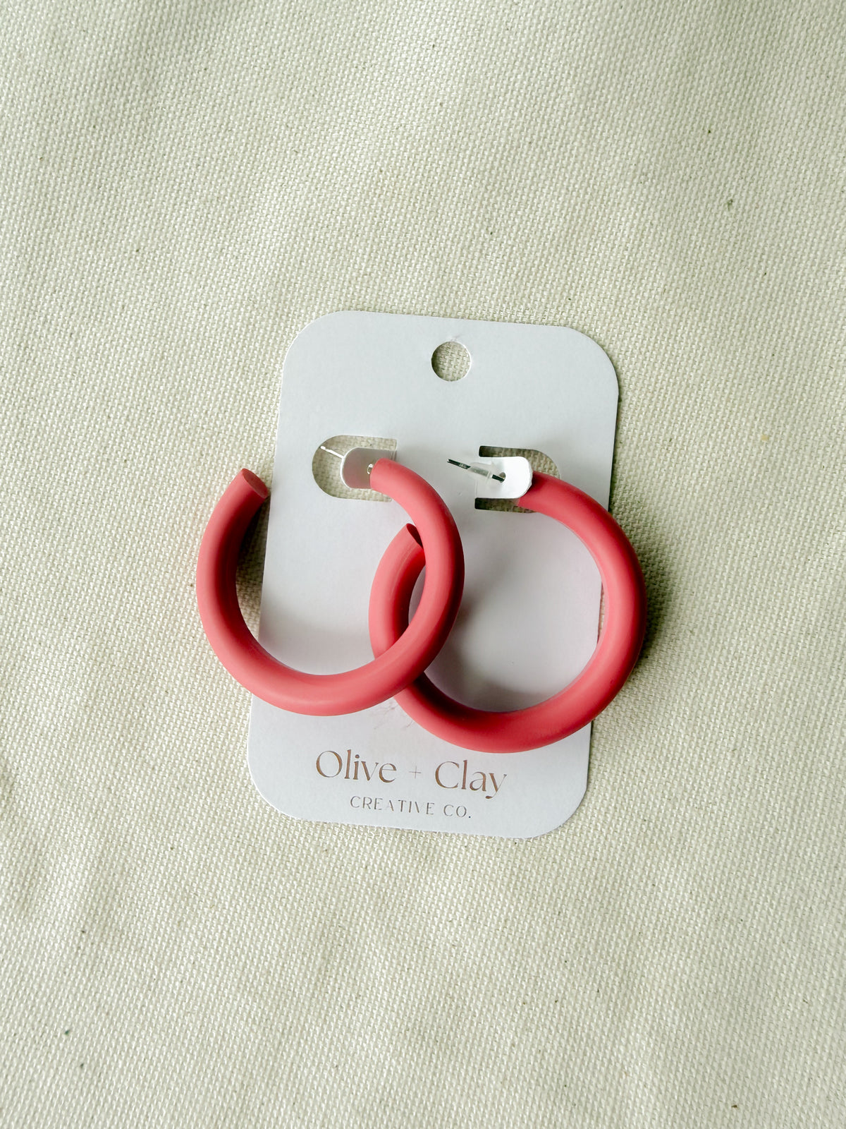 Polymer Clay Hoop Earrings