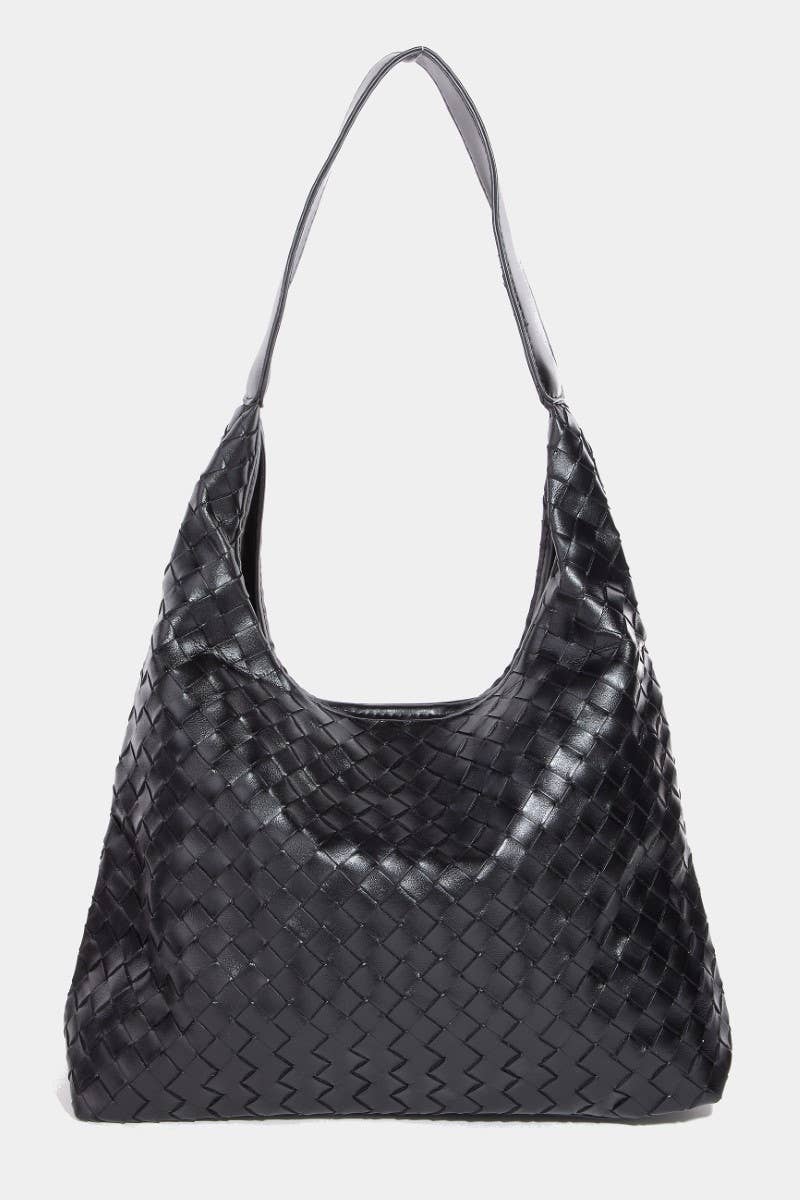 Woven Leather Tote Bag