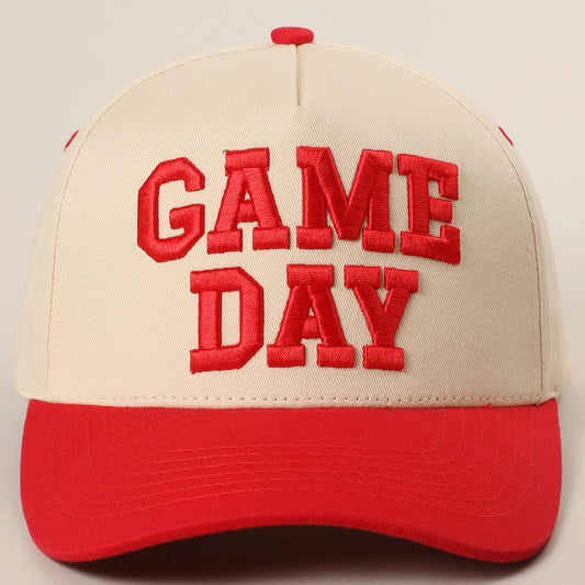 GAME DAY 3D Letter Embroidered Two-Tone Trucker Hat