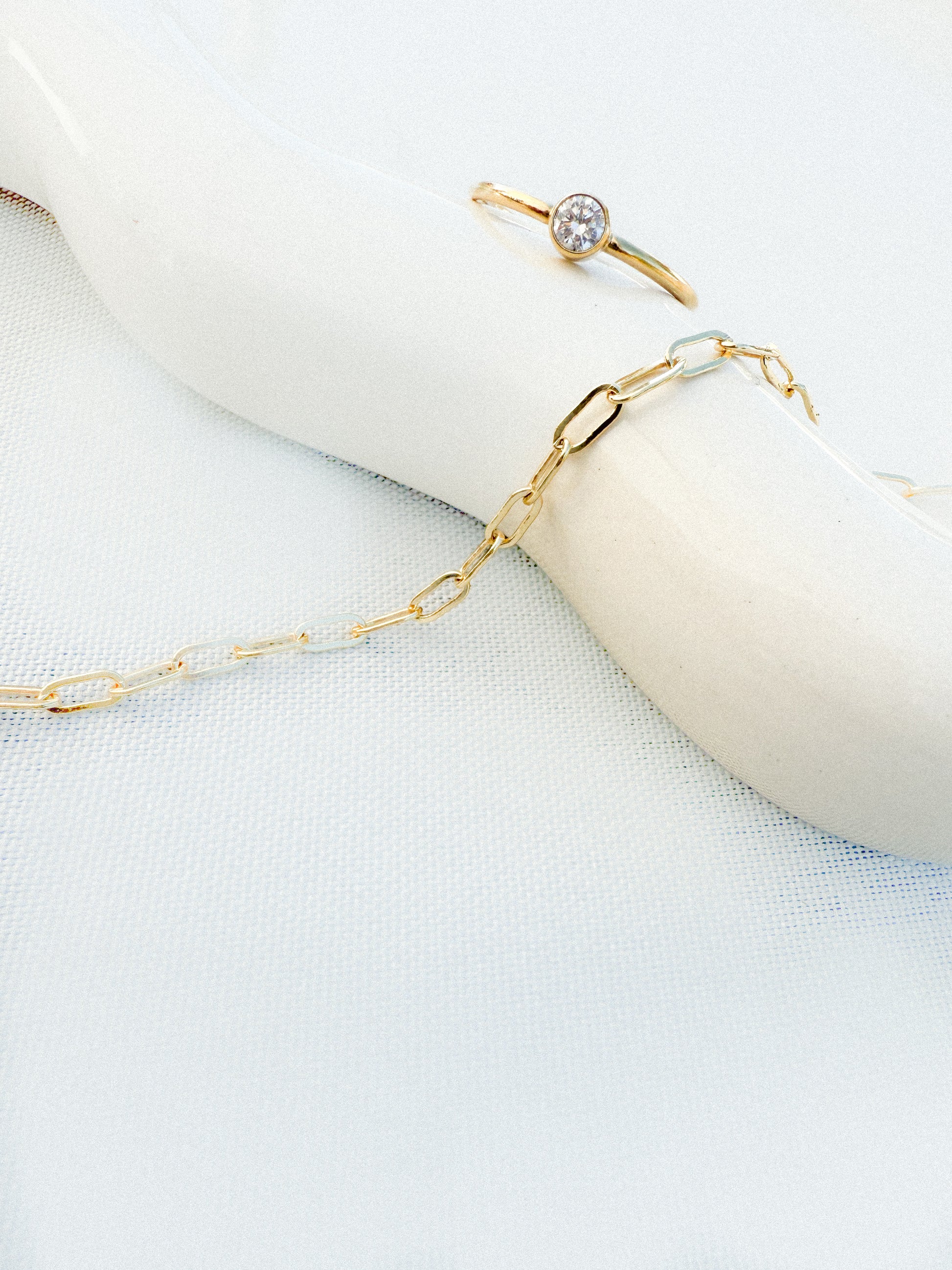 14kt Gold Filled 4mm CZ Bezel Ring