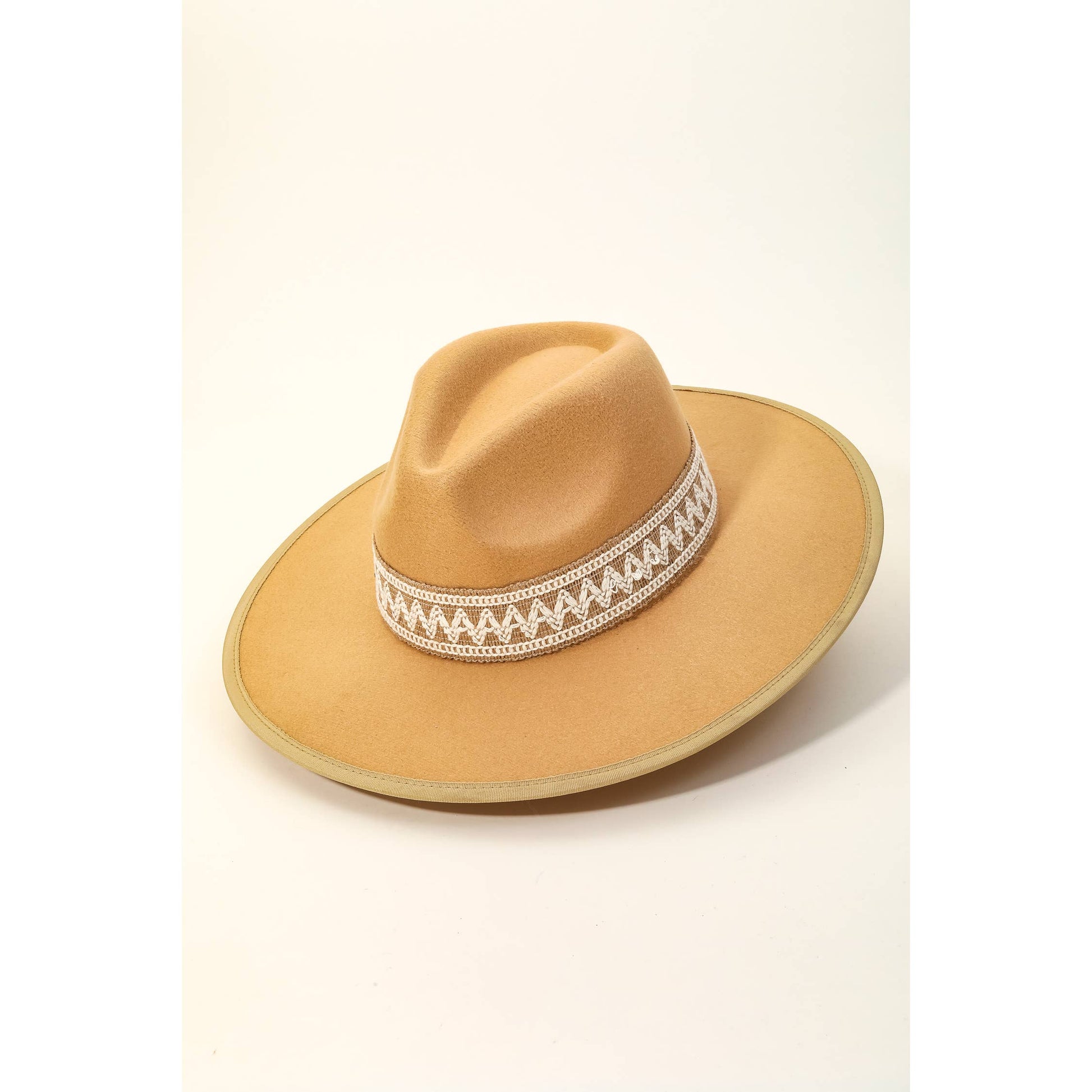 Boho Band Two Tone Fedora Hat