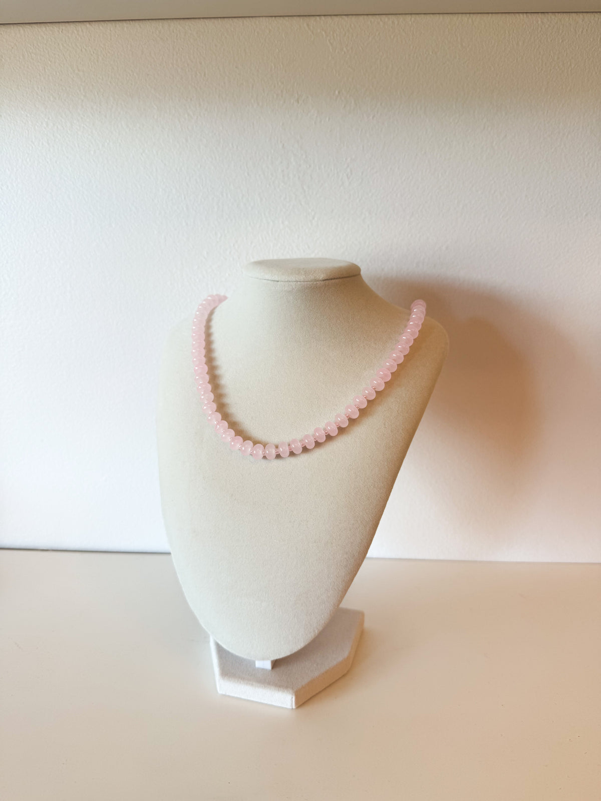 Handmade Glass Rondelle Beaded Necklace