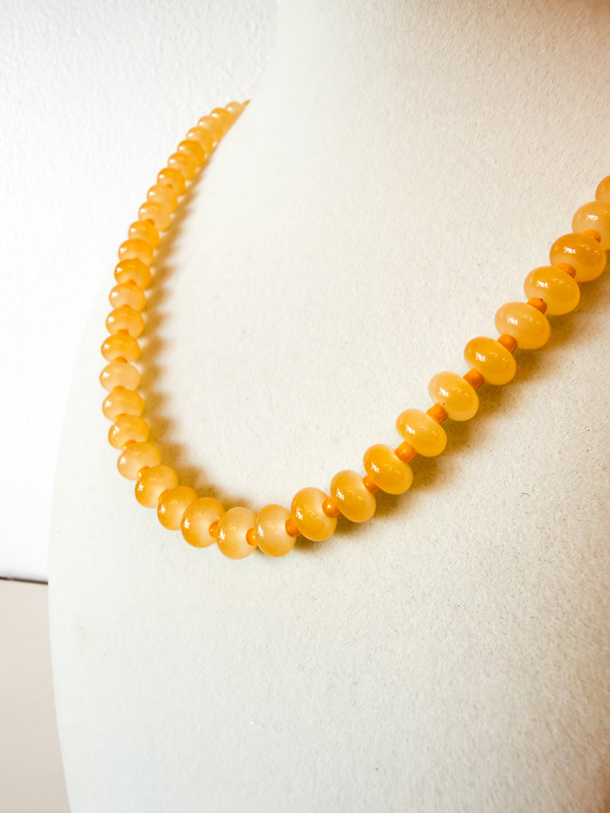 Handmade Glass Rondelle Beaded Necklace