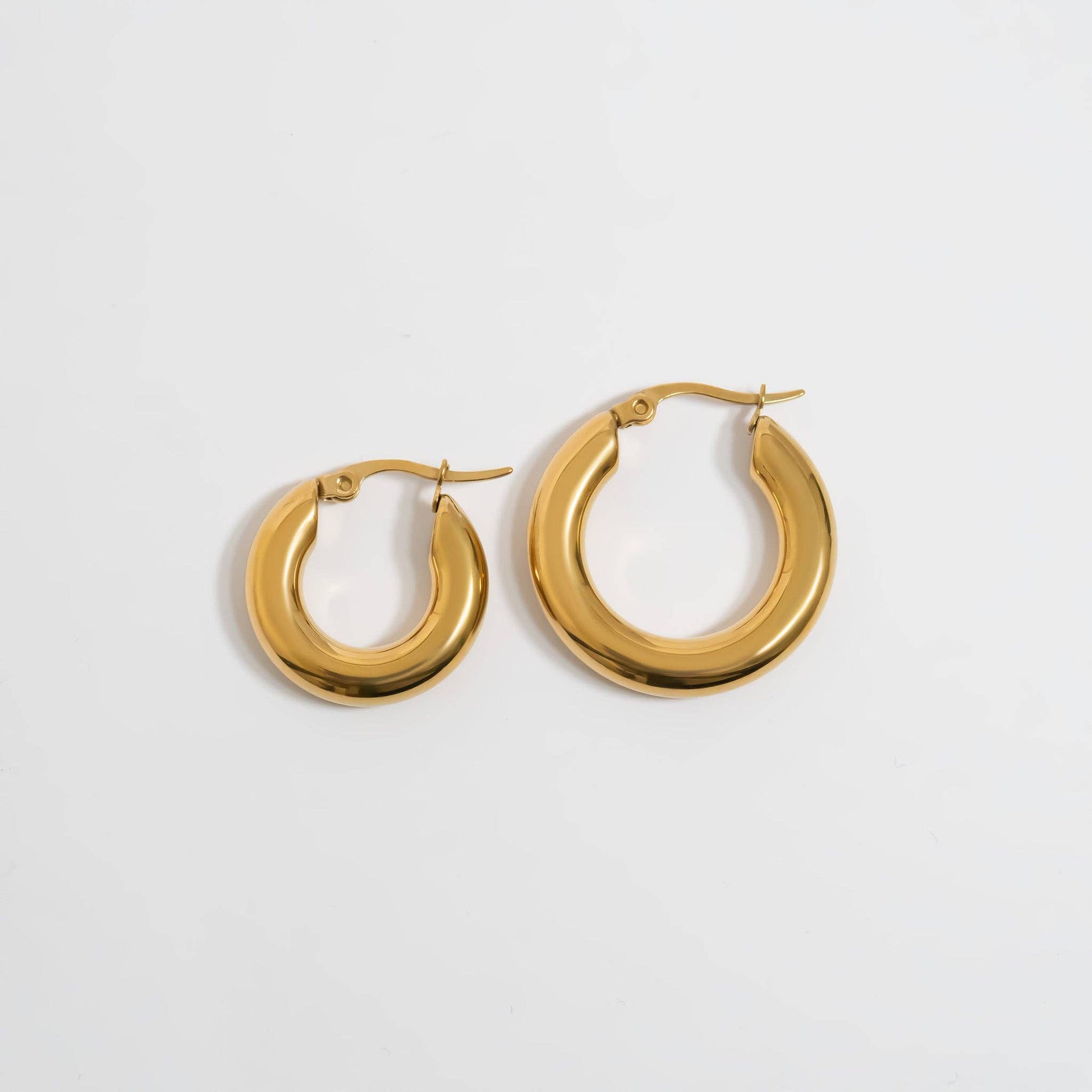 18K Gold PVD Stainless Steel Chunky Hoop Earring