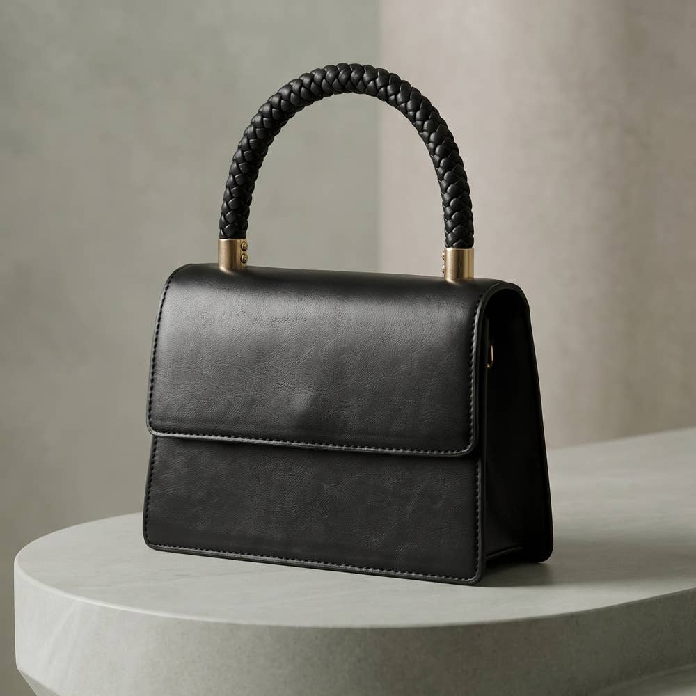 Braided Handle Mini Top Handle Bag