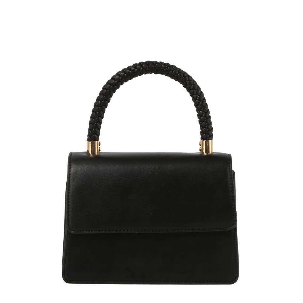 Braided Handle Mini Top Handle Bag