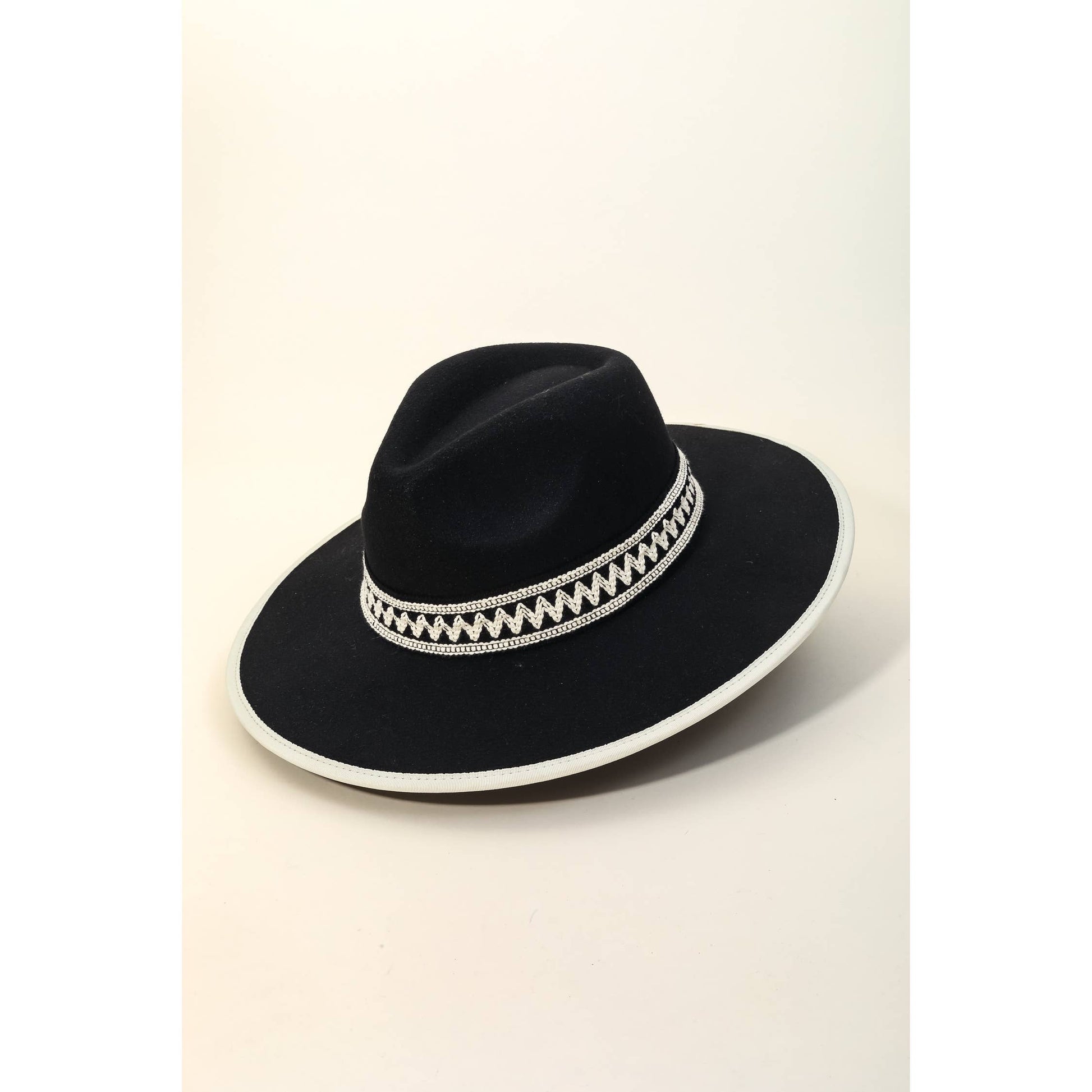 Boho Band Two Tone Fedora Hat