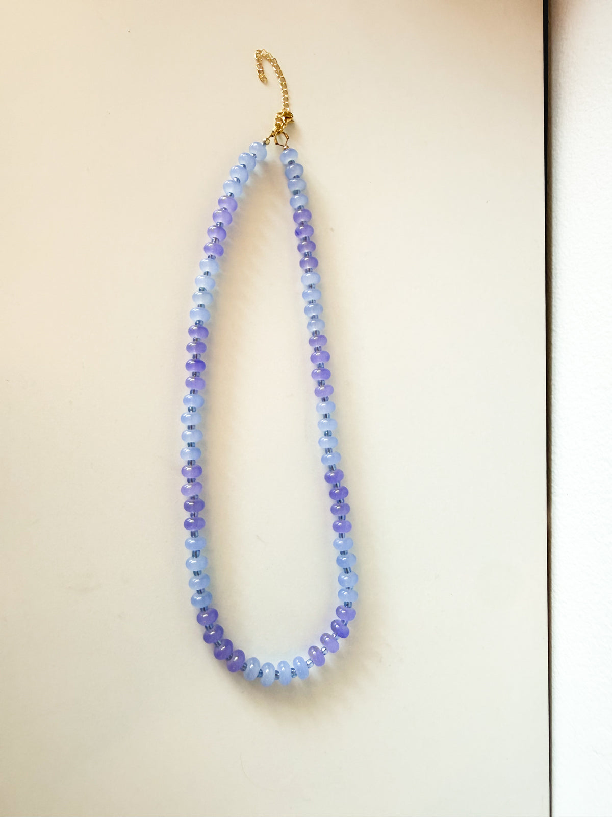 Handmade Glass Rondelle Beaded Necklace