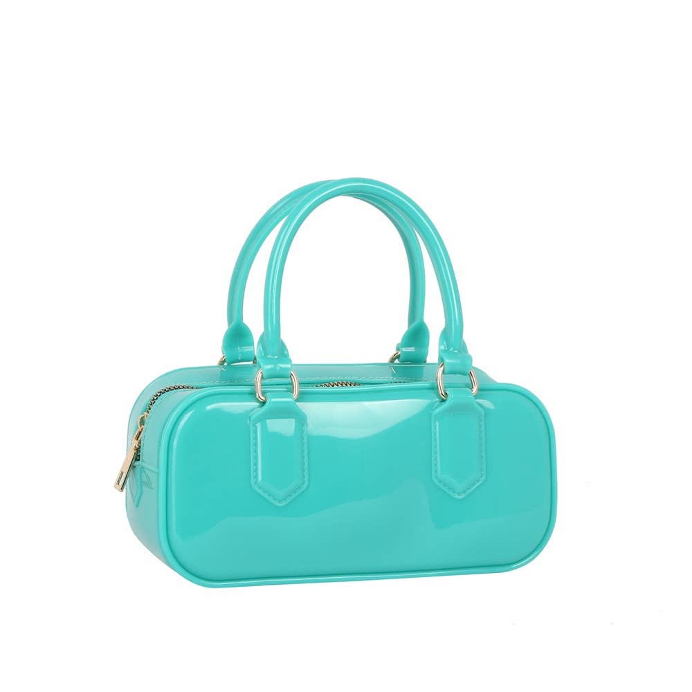 Boxy Glossy Patent Top Handle Mini Handbag