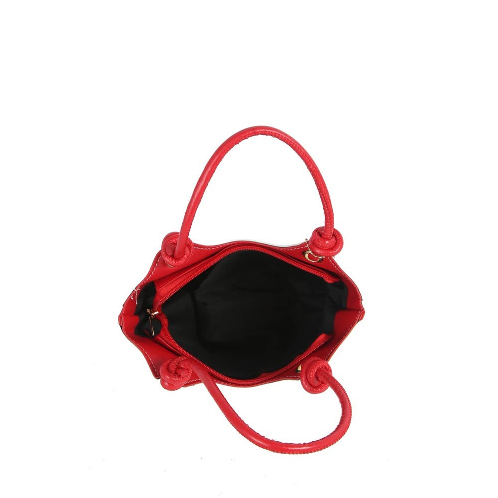 Cherry Print Mini Bucket Tote Bag