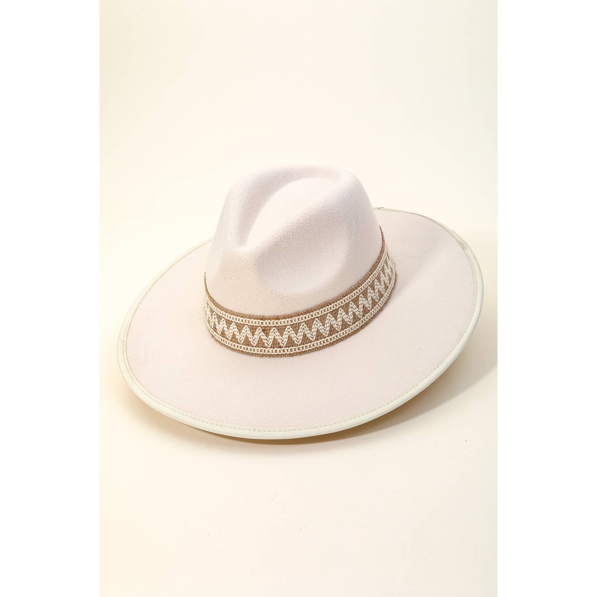 Boho Band Two Tone Fedora Hat