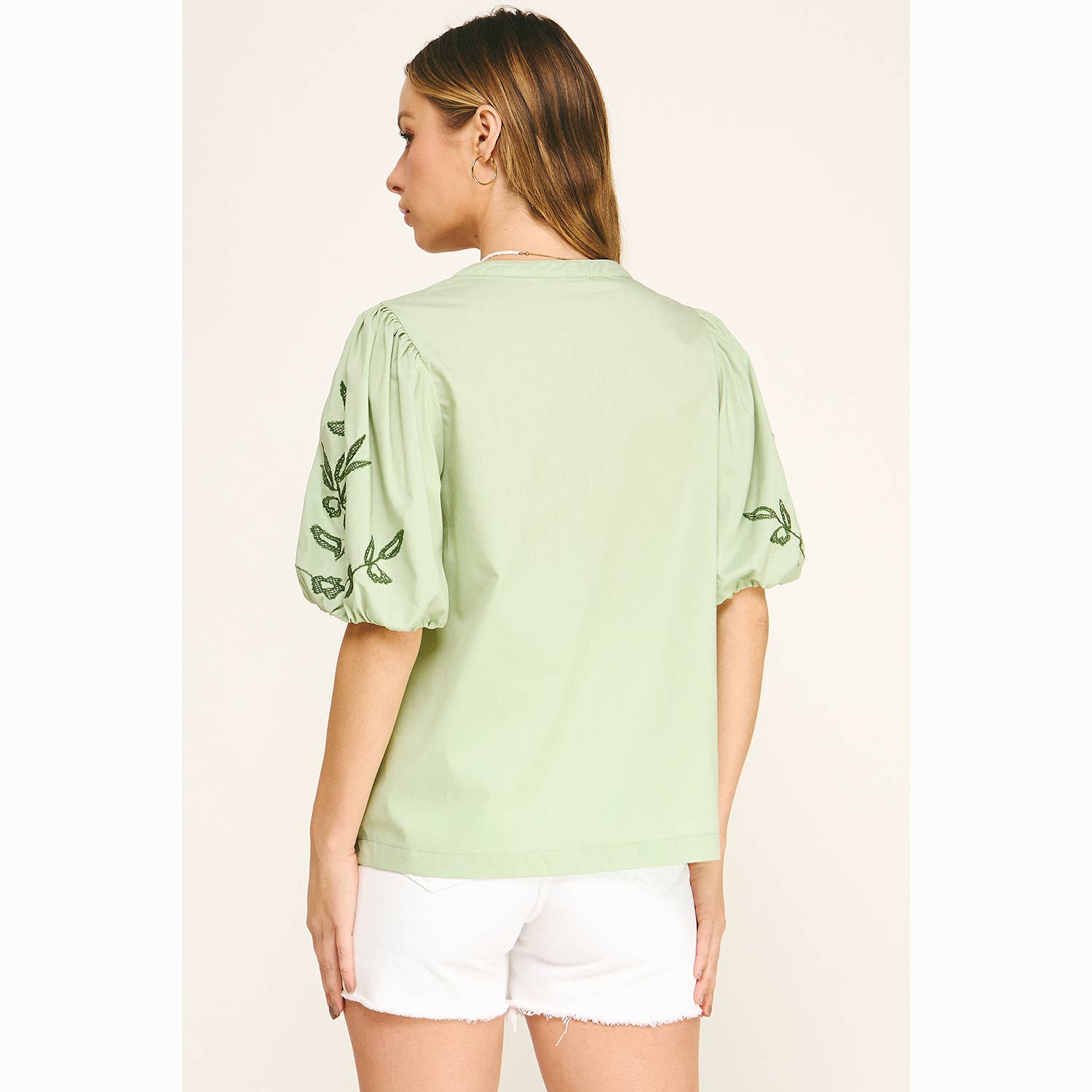 EMBROIDERED PEASANT BLOUSE