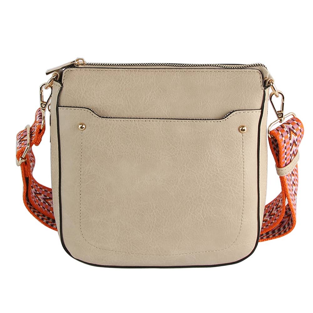 Boho Strap Faux Leather Crossbody Messenger Bag