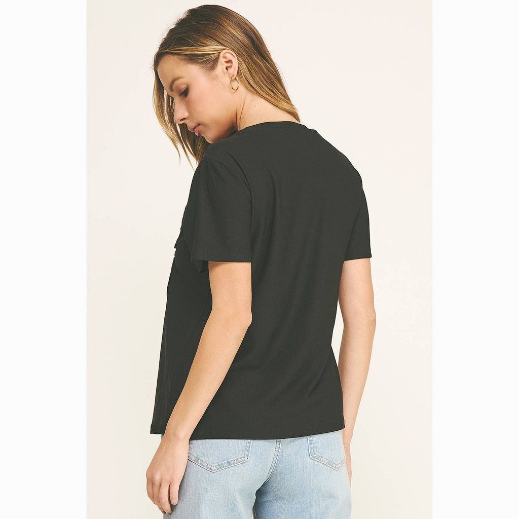 EMBELLISHED BOW RELAXED TEE
