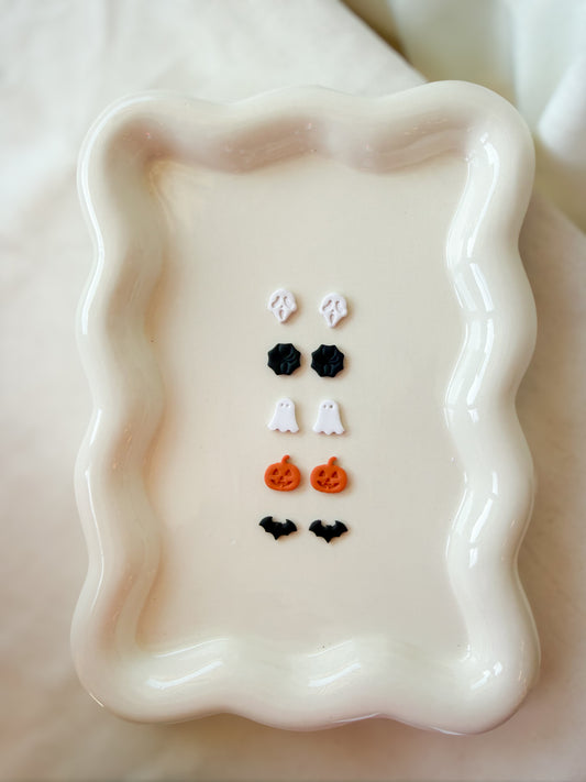 Polymer Clay Spider Stud Earrings