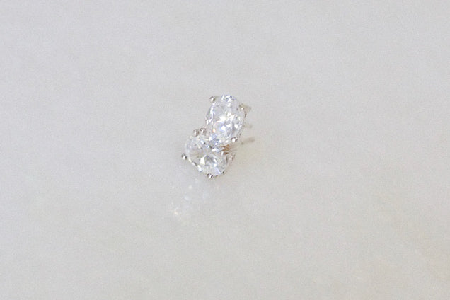 Oval Sterling Silver Earring Pair