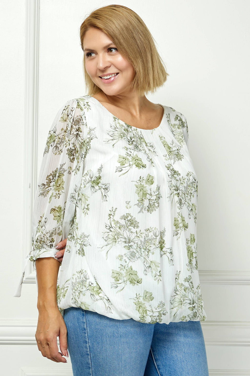 PLUS SIZE SPRING BREEZE CHIFFON BLOUSE