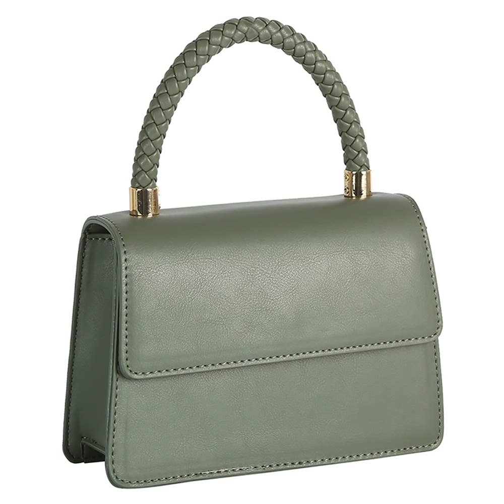 Braided Handle Mini Top Handle Bag
