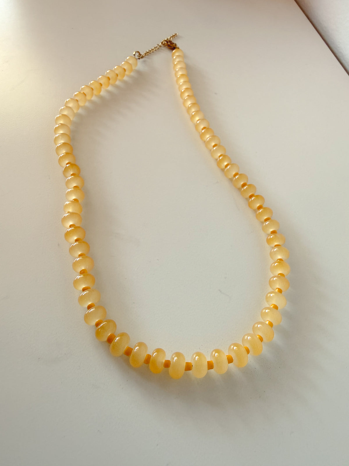 Handmade Glass Rondelle Beaded Necklace