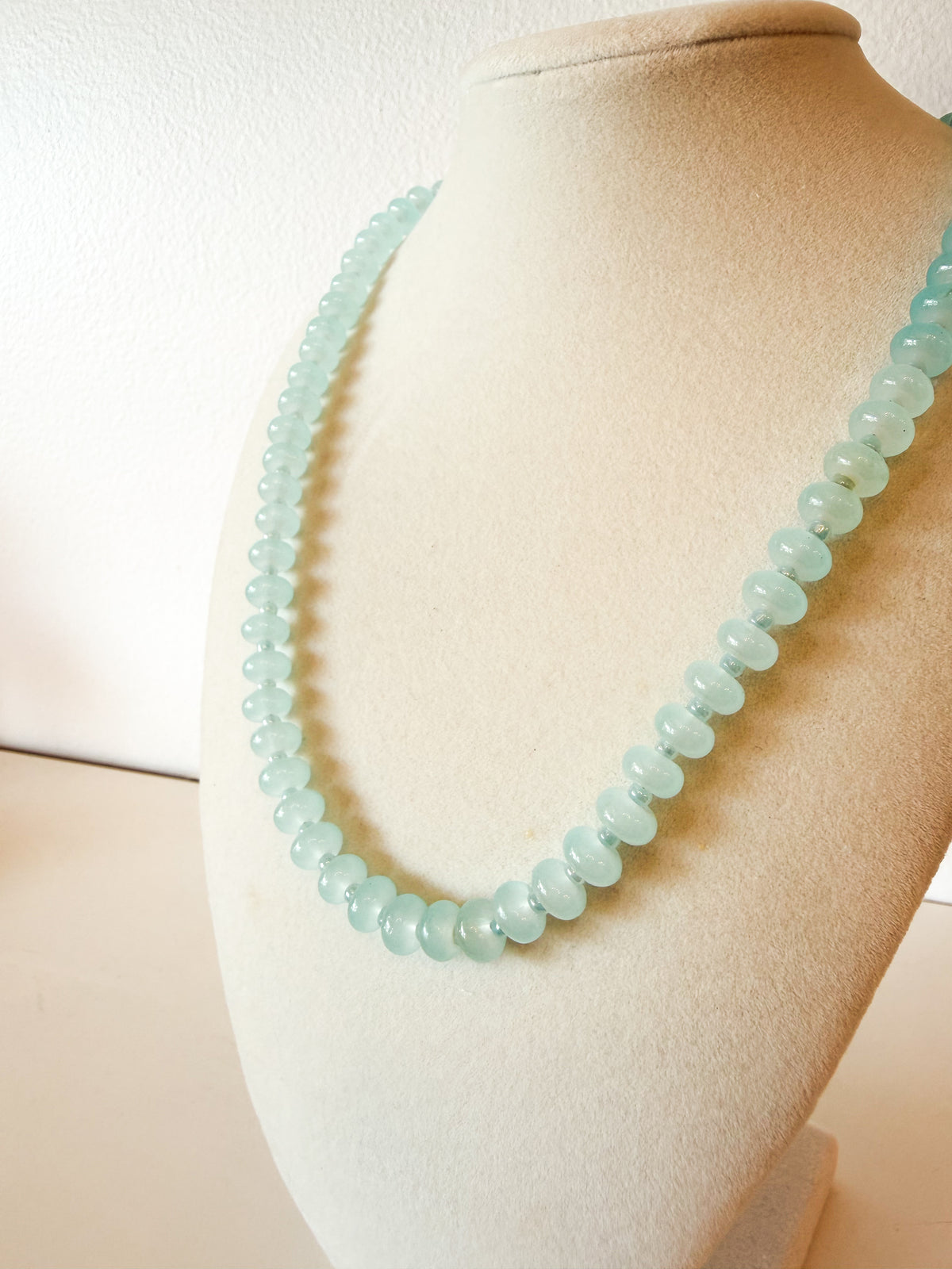 Handmade Glass Rondelle Beaded Necklace