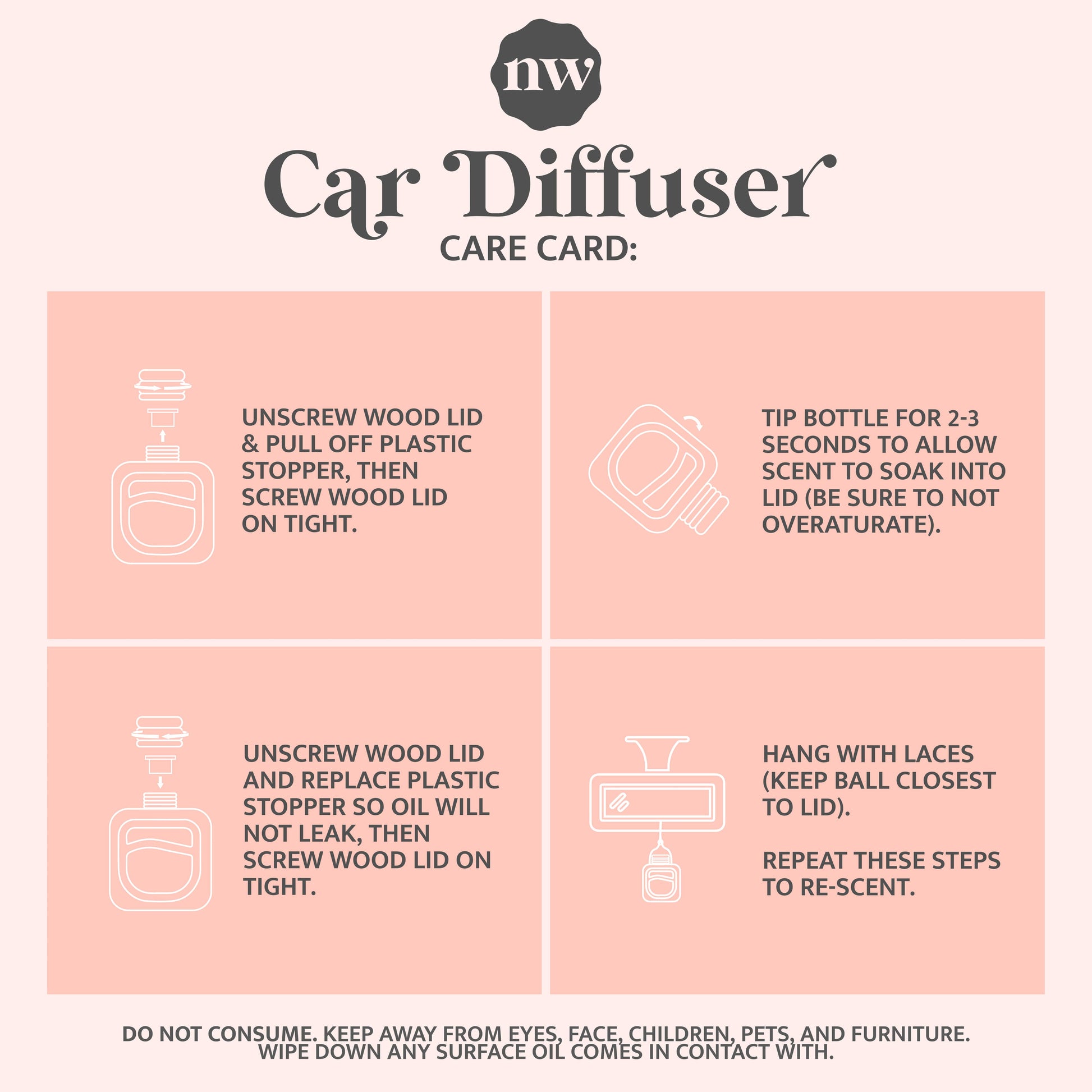 Car Diffusers | Core Scents (2025): Individual Mylar Bag / Champagne Toast